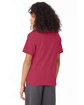 Hanes Youth 50/50 T-Shirt HEATHER RED ModelBack