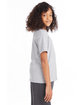 Hanes Youth 50/50 T-Shirt LIGHT STEEL ModelSide