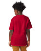 Hanes Youth Beefy-T® deep red ModelBack