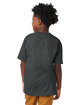 Hanes Youth Beefy-T® charcoal heather ModelBack