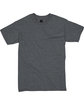 Hanes Youth Beefy-T® charcoal heather FlatFront