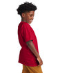 Hanes Youth Beefy-T® deep red ModelSide