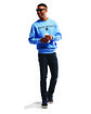Augusta Sportswear Adult Fleece Crewneck Sweatshirt columbia blue OFFront