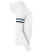 Augusta Sportswear Girls Spry Hooded Sweatshirt white/ blk/ grph ModelSide