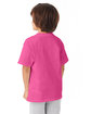 Hanes Youth Authentic-T T-Shirt WOW PINK ModelBack