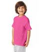 Hanes Youth Authentic-T T-Shirt wow pink ModelQrt