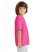 Hanes Youth Authentic-T T-Shirt WOW PINK ModelSide