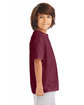 Hanes Youth Authentic-T T-Shirt maroon ModelSide