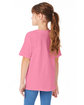 Hanes Youth Essential-T T-Shirt SAFETY PINK ModelBack