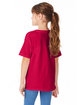 Hanes Youth Essential-T T-Shirt athletic crimson ModelBack