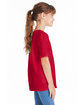 Hanes Youth Essential-T T-Shirt DEEP RED ModelSide