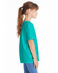 Hanes Youth Essential-T T-Shirt athletic teal ModelSide