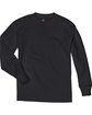 Hanes Youth Authentic-T Long-Sleeve T-Shirt black FlatFront