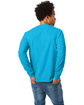 Hanes Adult Authentic-T Long-Sleeve T-Shirt TEAL ModelBack