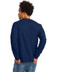 Hanes Unisex 6.1 oz. Tagless® Long-Sleeve T-Shirt navy ModelBack