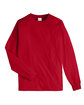 Hanes Unisex 6.1 oz. Tagless® Long-Sleeve T-Shirt deep red FlatFront