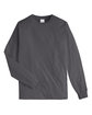 Hanes Adult Authentic-T Long-Sleeve T-Shirt SMOKE GRAY FlatFront