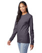 Hanes Unisex 6.1 oz. Tagless® Long-Sleeve T-Shirt charcoal heather ModelQrt