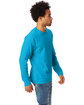 Hanes Adult Authentic-T Long-Sleeve T-Shirt TEAL ModelSide