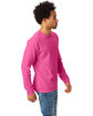 Hanes Adult Authentic-T Long-Sleeve T-Shirt WOW PINK ModelSide