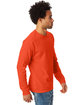 Hanes Unisex 6.1 oz. Tagless® Long-Sleeve T-Shirt orange ModelSide