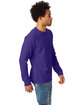 Hanes Unisex 6.1 oz. Tagless® Long-Sleeve T-Shirt purple ModelSide