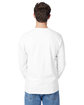 Hanes Men's Authentic-T Long-Sleeve Pocket T-Shirt WHITE ModelBack