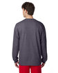 Hanes Men's Authentic-T Long-Sleeve Pocket T-Shirt CHARCOAL HEATHER ModelBack