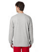 Hanes Men's Authentic-T Long-Sleeve Pocket T-Shirt ASH ModelBack