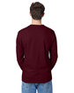 Hanes Men's Authentic-T Long-Sleeve Pocket T-Shirt MAROON ModelBack
