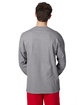 Hanes Men's Authentic-T Long-Sleeve Pocket T-Shirt OXFORD GRAY ModelBack
