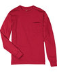 Hanes Men's Authentic-T Long-Sleeve Pocket T-Shirt DEEP RED FlatFront