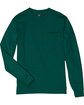 Hanes Men's Authentic-T Long-Sleeve Pocket T-Shirt DEEP FOREST FlatFront