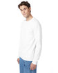 Hanes Men's Authentic-T Long-Sleeve Pocket T-Shirt white ModelQrt
