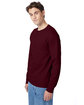 Hanes Men's Authentic-T Long-Sleeve Pocket T-Shirt maroon ModelQrt