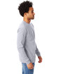 Hanes Men's Authentic-T Long-Sleeve Pocket T-Shirt LIGHT STEEL ModelSide