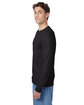 Hanes Men's Authentic-T Long-Sleeve Pocket T-Shirt BLACK ModelSide