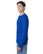 Hanes Men's Authentic-T Long-Sleeve Pocket T-Shirt DEEP ROYAL ModelSide