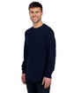 Jerzees Adult Premium Blend Long-Sleeve T-Shirt j navy ModelSide