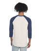 Jerzees Unisex Three-Quarter Sleeve Raglan T-Shirt sw crm ht/ in ht ModelBack