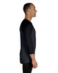 Jerzees Unisex Three-Quarter Sleeve Raglan T-Shirt bl ink ht/ bl in ModelSide