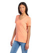 Jerzees Ladies' Premium Blend V-Neck T-Shirt peach ModelSide