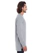 Anvil Adult Lightweight Long & Lean Raglan Long-Sleeve T-Shirt HEATHER GRAPHITE ModelSide