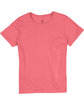 Hanes Ladies' Essential-T T-Shirt CHARISMA CORAL FlatFront