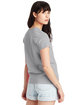 Hanes Ladies' Essential-T V-Neck T-Shirt light steel ModelBack