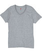 Hanes Ladies' Essential-T V-Neck T-Shirt light steel FlatFront