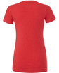 Bella + Canvas Ladies' Slim Fit T-Shirt HEATHER RED FlatBack