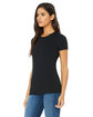 Bella + Canvas Ladies' Slim Fit T-Shirt SOLID BLK BLEND ModelQrt