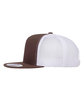 Yupoong Adult 5-Panel Classic Trucker Cap brown/ white ModelSide
