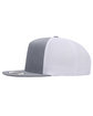 Yupoong Adult 5-Panel Classic Trucker Cap heather/ white ModelSide